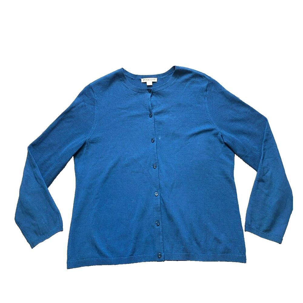 Pendleton Sweater Womens Extra Large Turquoise Bl… - image 1